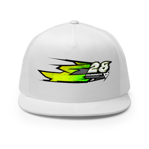 'Hyper' Dirt Oval Carpet RC Racing Custom DTF Printed Trucker Hat Cap Mono Color - Darkside Studio Arts LLC.