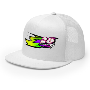 'Hyper' Dirt Oval Carpet RC Racing Custom DTF Printed Trucker Hat Cap Atomic Color - Darkside Studio Arts LLC.