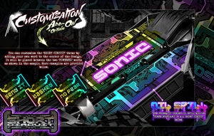 'Short Circuit' Themed Chassis Skin Plate Graphics Fits Losi Lst 3Xl-E Series Protection - Darkside Studio Arts LLC.