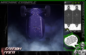 'Carbon Fiber' Printed Chassis Wrap Hop Up Decals Fit Pro-Line Pro-Mt Ambush 4X4 Pro400534 - Darkside Studio Arts LLC.