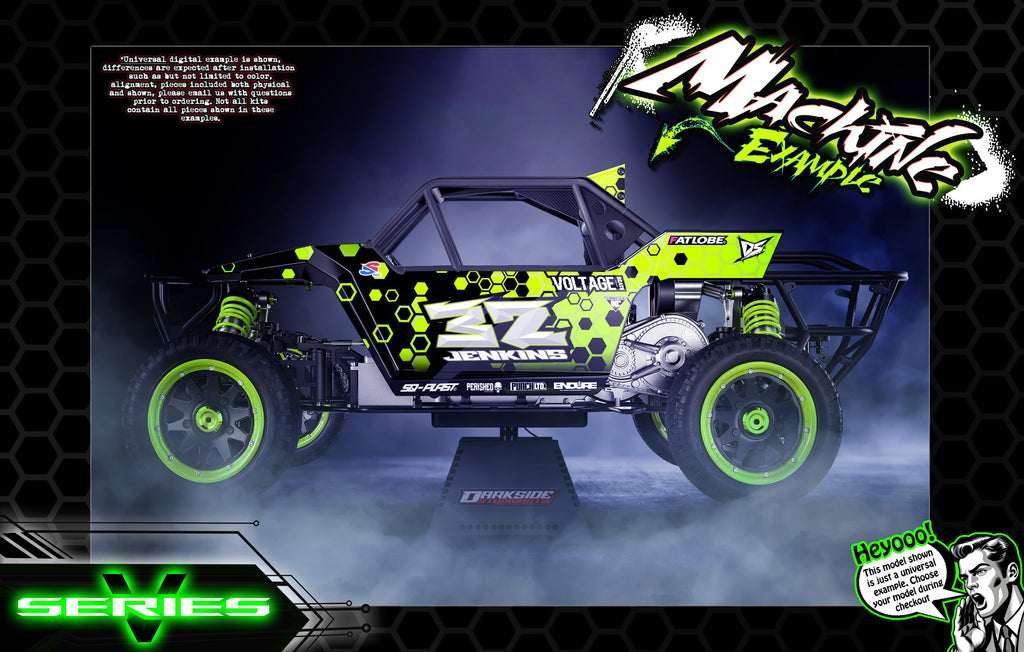 'Series V' Themed Wrap Fits Kraken RC® | SX5 Sidewinder | TSK | TSK-b | Vekta.5 | Vesla.5 | Darkside Studio Arts LLC.