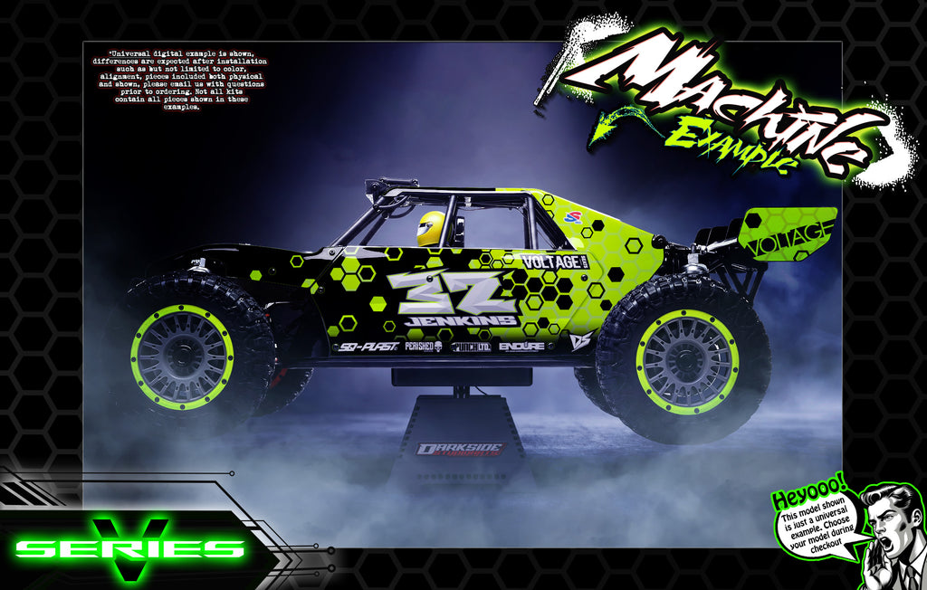 'Series V' Themed Graphics Skin Kit Fits Losi® | Desert Buggy XL | Desert Buggy XL 2.0 | Desert Buggy XL-E | Desert Buggy XL-E 2.0 | Darkside Studio Arts LLC.