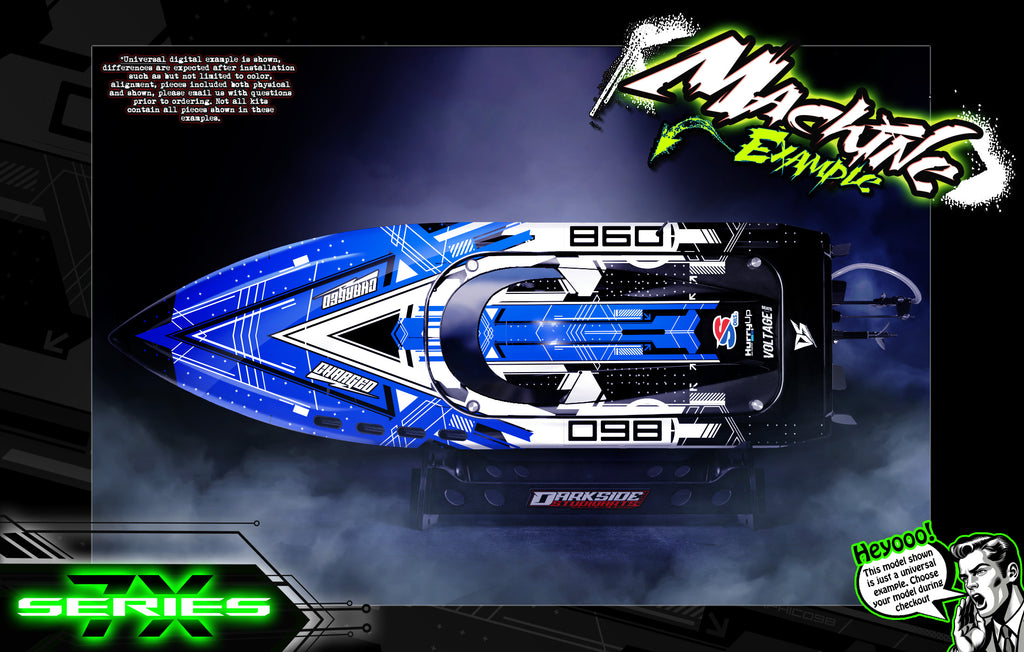 'Series 7X' Themed Graphics Skin Kit Fits Oxidean Marine Mini-Dom Dominator Animal Cat I & II | Darkside Studio Arts LLC.