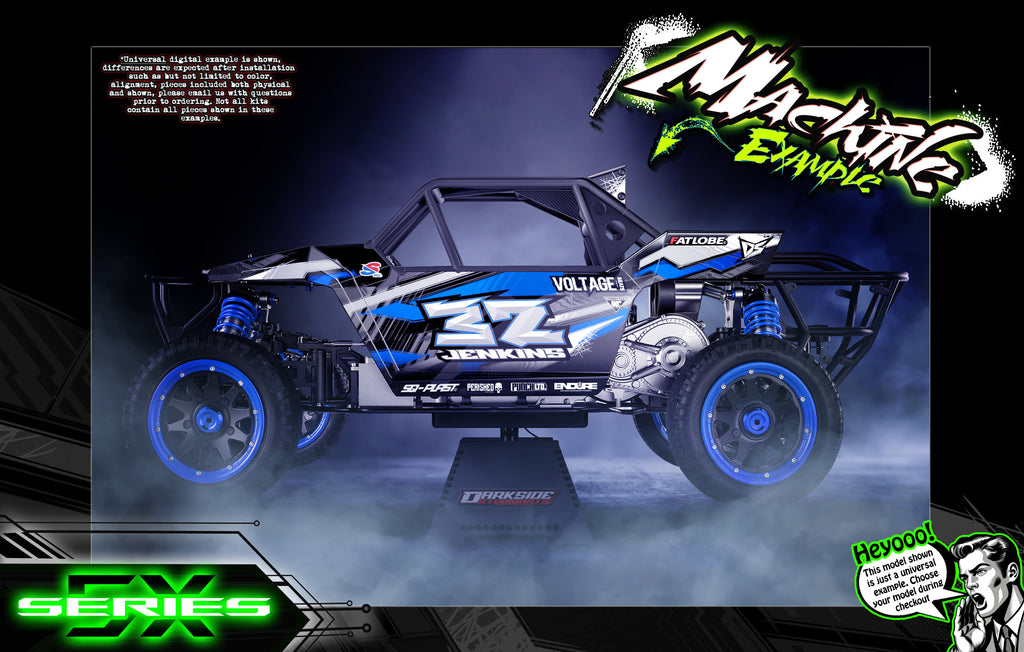 'Series 5x' Themed Wrap Fits Kraken RC® | SX5 Sidewinder | TSK | TSK-b | Vekta.5 | Vesla.5 | Darkside Studio Arts LLC.