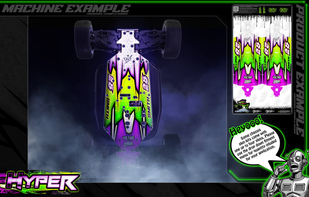 Custom protective RC chassis skin graphics | Darkside Studio Arts LLC