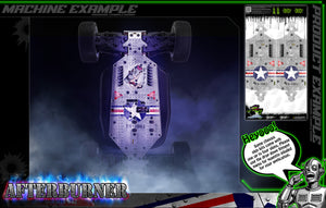 'Afterburner' Chassis Skid Graphic Wrap Skin Protection Kit Fits Traxxas Sledge - Darkside Studio Arts LLC.