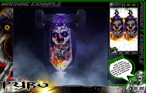 'Pyro' Chassis Wrap Decal Kit Fits Losi Mini Series Mini-B Mini-T Mini-8ight - Darkside Studio Arts LLC.