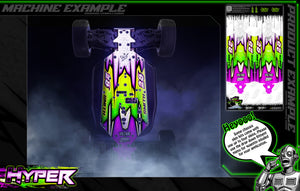 'Hyper' Aftermarket Chassis Skid Graphic Wrap Skin Protection Kit Fits Traxxas Sledge - Darkside Studio Arts LLC.