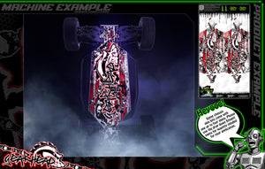 'Gear Head' Printed Chassis Protection Skin Set Fits Mugen Mb8X Mbx8R Eco Mtc2 Mrx6S Mb8Xte - Darkside Studio Arts LLC.