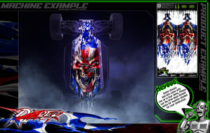 'Ripper' Chassis Wrap Decal Kit Fits Losi Mini Series Mini-B Mini-T Mini-8ight - Darkside Studio Arts LLC.