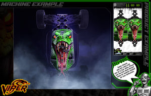 'Viper' Chassis Wrap Decal Kit Fits Losi Mini Series Mini-B Mini-T Mini-8ight - Darkside Studio Arts LLC.