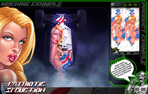 'Patriotic Seduction' Chassis Wrap Decal Kit Fits Losi Mini Series Mini-B Mini-T Mini-8ight - Darkside Studio Arts LLC.