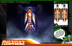 'Throwback' Aftermarket Chassis Skin Wrap Fits Traxxas Drag Slash 2Wd Lcg / 4Wd Mudboss Racing - Darkside Studio Arts LLC.