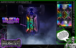 'Short Circuit' Chassis Wrap Decal Kit Fits Losi Mini Series Mini-B Mini-T Mini-8ight - Darkside Studio Arts LLC.