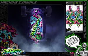 'Ruckus' Chassis Wrap Decal Kit Fits Losi Mini Series Mini-B Mini-T Mini-8ight - Darkside Studio Arts LLC.