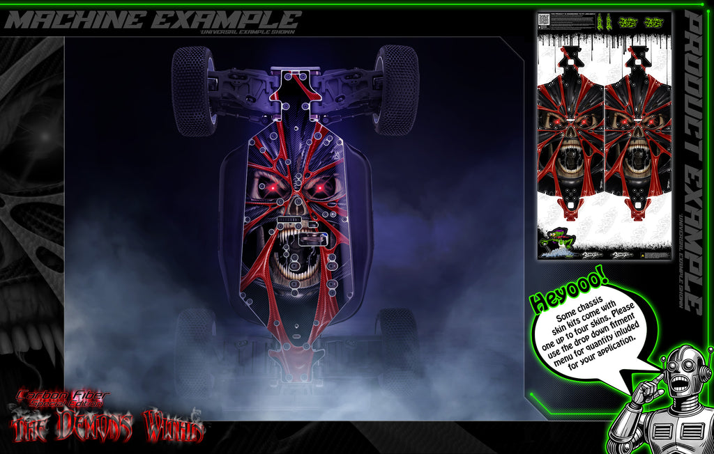 'The Demons Within' Themed Chassis Skin Fits ARRMA® 4X4 3S & 4S Series | Granite | Vorteks | Big Rock | Senton | Typhon | Kraton 4S | Infraction | Vendetta | Darkside Studio Arts LLC.