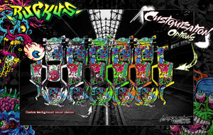 'Ruckus' Chassis Wrap Decal Kit Fits Losi Mini Series Mini-B Mini-T Mini-8ight - Darkside Studio Arts LLC.