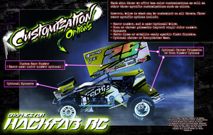 'Need For Speed' Customizable Graphics Wrap Kit For Hack Fab Sprint Bolt On Lexan Body For Losi Mini-B - Darkside Studio Arts LLC.