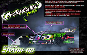 'Need For Speed' Customizable Wrap Skin Graphics Fits Shark RC RC 1/10  Buggy Street Stock Crazy Train, Hammerhead, Outcast, Dawg Pound, Volunteer, Nightmare - Darkside Studio Arts LLC.