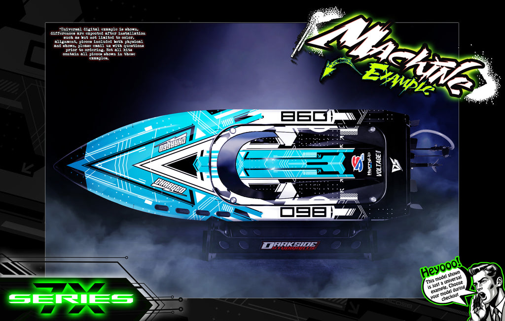 'Series 7X' Themed Graphics Skin Kit Fits TFL Pursuit Pagani SD4 Zonda Cheetah Fighter Cat | Darkside Studio Arts LLC.