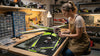 'Stack' Premium RC Pit / Work Mat – Customizable, Rollable, Rubber non-slip base, Polyester Top, Stitched Edges | Darkside Studio Arts LLC - 9