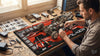 'Tech' Premium RC Pit / Work Mat – Customizable, Rollable, Rubber non-slip base, Polyester Top, Stitched Edges | Darkside Studio Arts LLC - 10