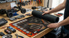 'Hell Ride' Premium RC Pit / Work Mat – Customizable, Rollable, Rubber non-slip base, Polyester Top, Stitched Edges | Darkside Studio Arts LLC - 7