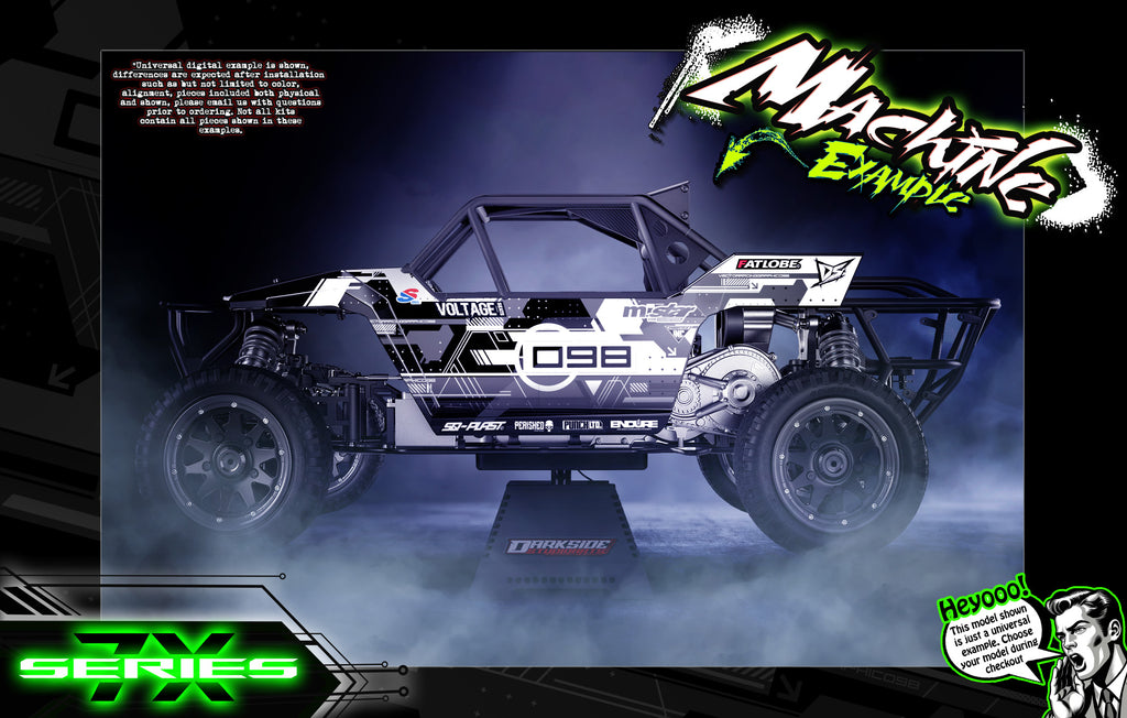 'Series 7x' Themed Wrap Fits Kraken RC® | SX5 Sidewinder | TSK | TSK-b | Vekta.5 | Vesla.5 | Darkside Studio Arts LLC.