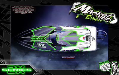 Series 2X' Themed Graphics Skin Kit Fits Pro Boat® | BlackJack