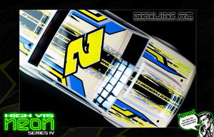 'Neon Series IV' -Yellow- Fluorescent Pre-Wrapped Genuine Associated SR10 SR10M Body ASC71192 - Darkside Studio Arts LLC.