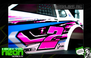 'Neon Series IV' -Magenta Pink- Fluorescent Pre-Wrapped Genuine Associated SR10 SR10M Body ASC71192 - Darkside Studio Arts LLC.