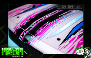 'Neon Series IV' -Magenta Pink- Fluorescent Pre-Wrapped Genuine Associated SR10 SR10M Body ASC71192 - Darkside Studio Arts LLC.