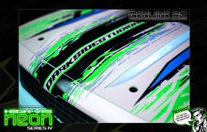 'Neon Series IV' -Green- Fluorescent Pre-Wrapped Genuine Associated SR10 SR10M Body ASC71192 - Darkside Studio Arts LLC.