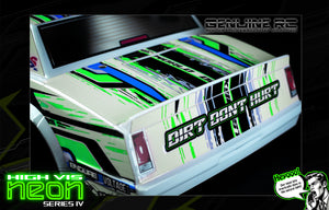 'Neon Series IV' -Green- Fluorescent Pre-Wrapped Genuine Associated SR10 SR10M Body ASC71192 - Darkside Studio Arts LLC.