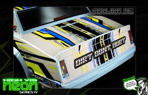 'Neon Series IV' -Yellow- Fluorescent Pre-Wrapped Genuine Associated SR10 SR10M Body ASC71192 - Darkside Studio Arts LLC.