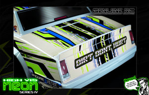 'Neon Series IV' -Acid Green- Fluorescent Pre-Wrapped Genuine Associated SR10 SR10M Body ASC71192 - Darkside Studio Arts LLC.