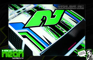 'Neon Series IV' -Green- Fluorescent Pre-Wrapped Genuine Associated SR10 SR10M Body ASC71192 - Darkside Studio Arts LLC.