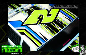 'Neon Series IV' -Acid Green- Fluorescent Pre-Wrapped Genuine Associated SR10 SR10M Body ASC71192 - Darkside Studio Arts LLC.