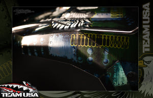 'Team USA' Pre-Wrapped Genuine Kraken Vesla.5 Lexan Body With Aftermarket Hop-Up Custom Graphics - Darkside Studio Arts LLC.