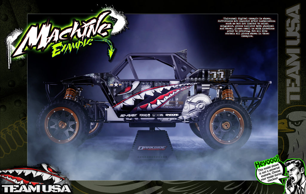 'Team USA' Themed Wrap Fits Kraken RC® | SX5 Sidewinder | TSK | TSK-b | Vekta.5 | Vesla.5 | Darkside Studio Arts LLC.