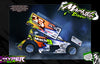 'Hyper' Themed Graphics Wrap Kit Fits Losi® 22S Sprint Car | Pro-Line Lightweight Body | Darkside Studio Arts LLC.