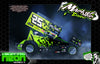 'Neon Series V' Customizable Graphics Wrap Kit For Team GFRP Weapon Sprint Midget Hustler Assault JACK Paradigm Body | Darkside Studio Arts LLC.