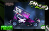 'Neon Series III' Custom Graphics Kit for McAllister Sprint Cars – Port Royal, Placerville, Velocity, Mercer | Darkside Studio Arts LLC.