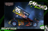'Scatter' Customizable Graphics Wrap Kit For 1RC Asphalt EDM Sprint Modified Late Model Truck Blue - Darkside Studio Arts LLC.