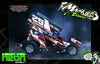 'Neon Series I' Customizable Graphics Wrap Kit For Custom Works Beast Midget, Eldora, Outlaw, Bullet Sprint | Darkside Studio Arts LLC.
