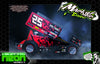 'Neon Series V' Customizable Graphics Wrap Kit For Custom Works Beast Midget, Eldora, Outlaw, Bullet Sprint | Darkside Studio Arts LLC.