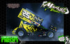 'Neon Series V' Custom Graphics Kit for McAllister Sprint Cars – Port Royal, Placerville, Velocity, Mercer | Darkside Studio Arts LLC.