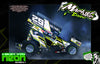 'Neon Series I' Customizable Graphics Wrap Kit For Team GFRP Weapon Sprint Midget Hustler Assault JACK Paradigm Body | Darkside Studio Arts LLC.