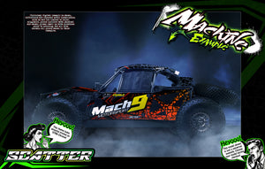 'Scatter' Customizable Graphics Wrap Skin Kit For Losi 1/6 Super Lasernut 8ight-X Buggy Body - Darkside Studio Arts LLC.