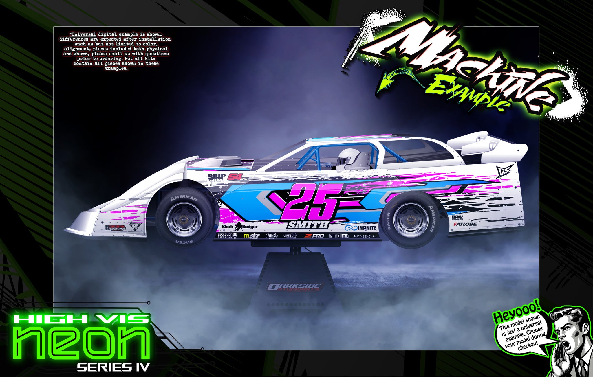 'Neon Series IV' Themed Body Wrap Fits | BullRing | F1ireKracker | Hurrikane | Iceman | KlaSSh | Mail Man | MaKdaddy | Reaktor | Real Deal | Reaper | RoKKit | SupRMan | Cirkuit | LoKal | Thr1ller | ViKtory | WildChild | Darkside Studio Arts LLC.